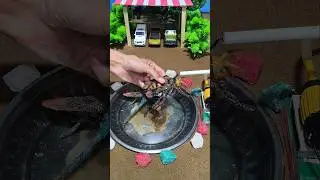 💧 Mini DIY Tractor + Water Pump Science Project #diytractor #ytshorts #shortvideo #tractor