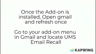 UMS Email Recall Google Workspace Add-on &ndash; OAuth Scope Usage & Verification Demo
