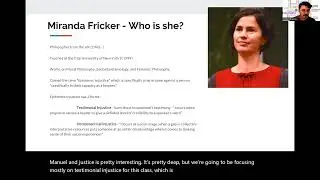 Fricker - Epistemic Injustice Part I
