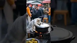 CUTE CAT Become STREET VENDORS The Most HEARTWARMING Business Story #cat #catlover #kitty #ai