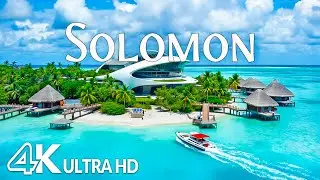 Solomon Islands 4K – Crystal Lagoons, Coral Reefs & South Pacific Paradise | Relaxing Music
