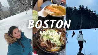 living alone in boston | ski in massachusetts, work-life balance, boston fave spots, date nights⛷️❤️