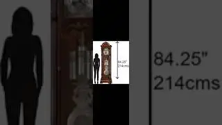 Clock, Wooden Frame Mid-Door Rail with Lockable Glass Door Rustic Finish #woodenclock #homedecor