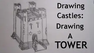 How to Draw a 3D Medieval Tower by Hand