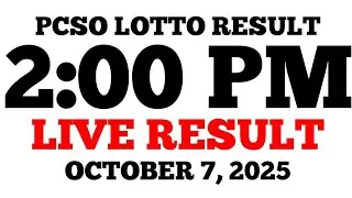 Lotto Result Today 2:00 PM Draw October 7, 2025 PCSO LIVE Result
