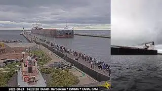 American Century and Deranged Florida Man transit the Duluth Ship Canal August 24th 2025