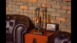 Handmade Dimmable Pipe Lamp-Rustic Decor,Gifts,Edison Steampunk