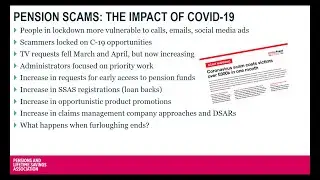 PLSA Webinar: Being alert to pension scams &ndash; A guide for trustees and scheme managers