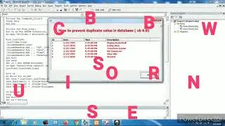 HOW TO PREVENT DUPLICATE VALUE IN DATABASE ( VB 6.0 )