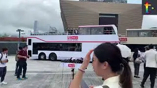 西九龍文化區現場live  九巴遊香港開篷巴士HK1啟動禮  記者：美娜