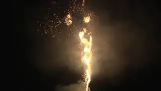 Swirling Tails to Gold Dragon Eggs Firework Effect