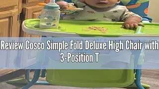 Review Cosco Simple Fold Deluxe High Chair with 3-Position Tray, Monster Syd