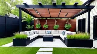 100 Modern Patio Design Ideas 2024 Backyard Garden Landscaping Ideas | Rooftop Garden Pergola Design