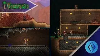 NOOB plays Terraria (Exploring caves,Expanding + Golf???) | Terraria part 2