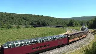 DS 6 RBMN 5019 pulls train down the Jim Thorpe Branch with 2102 & 425 trailing  8 13 2022