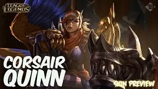 CORSAIR QUINN - Skin Preview Gameplay - League of Legends - 【PBE】