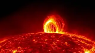 NASA   Fiery Looping Rain on the Sun