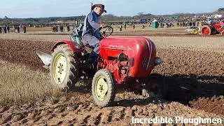 Porsche Diesel Junior 1-Cyl Diesel Tractor Butterfly Plough 2025 European Ploughing Championships