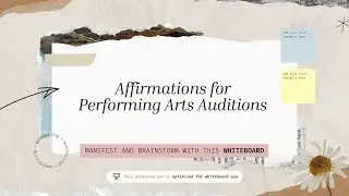KILL YOUR AUDITION!!!! POSITIVE MIND AFFIRMATIONS FOR ARTS AUDITIONS - DANCE, MUSIC, DRAMA