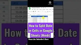 How to Split Text in Google Sheets Using Formula | Excel Tips and Tricks in Hindi #shorts #exceltips