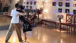 #cruzada sacada y giro con volcada y enganche #탱고레슨 #tango lesson #조이y라우