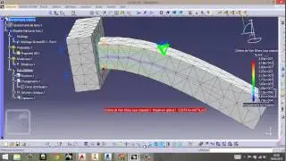 analyse de RDM sur une poutre encastrée sur catia flexion