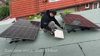 How to secure your solar power system (plug-in solar) against wind using floor plates DIY