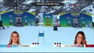 Marta Bassino vs Katharina Liensberger Fifht for Gold medal Cortina d&rsquo;ampezzo Parallel