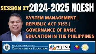 System Management | Republic Act 9155 | Governance of Basic Education in the Philippines #deped