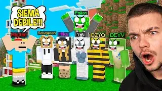 REAKCJA WSZYSTKICH CZŁONKÓW PALIONOWA na HEJTERA w Minecraft!