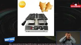 3256803444646608 Commercial Electric Fish Shaped Waffle Pan Maker Japanese Open Mouth T