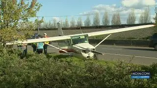Small plane makes emergency landing on SR-14