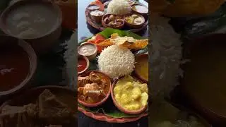 Best #UnlimitedThali in Shantiniketan.📍Shakuntala Restaurant in Sonajhuri Haat#BengaliThali #Kolkata
