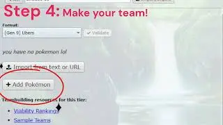 Tutorial: How to make a team in Pokemon Showdown!