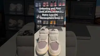 Unboxing and First Look at the Jordan 1 Retro Low OG Atmosphere Grey #sneaker #jordan #unboxing