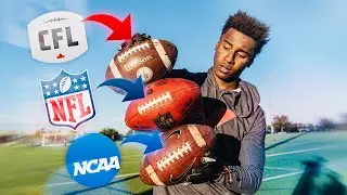 NFL Football vs. CFL Football vs. NCAA College Football.. Which Is Better? (INSANE Experiment)