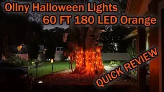 Ollny Halloween Lights Outdoor Indoor, 60 FT 180 LED Lights Orange Review, Tutorial and Instructions