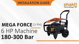 Shakti Technology | Mega Force 6HP | 180-300 Bar | Commercial High Pressure Car Washer (3-Phase)