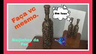 Garrafa rústica, rápida e fácil de fazer.
