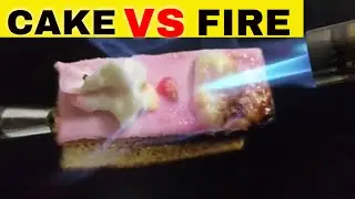 EXPERIMENT VIDEOS ! CAKE VS FIRE ! FIRE VS CAKE ! CAKE EXPERIMENTS ! TEH GALAM