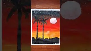 Easy moon abstract drawing #beautiful #nature #art #shorts