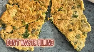 Don’t Waste Dumpling Filling | Easy Pancake Idea (No Music)