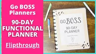 Go BOSS 90 Day UNDATED Functional Planner Flipthrough | 90 Day Planner | Goals Planner | PRINTABLE