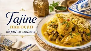 Tajine Marocan de pui cu ciuperci o rețetă simplă și ușor de făcut 