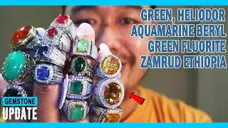 GEMSTONES UPDATE 25102022 - GREEN HELIODOR AQUAMARINE EMERALD BERYL  GREEN YELLOW FLUORITE SAPPHIRE