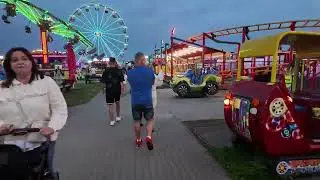 Krynica Morska: Wieczorny klimat centrum i atrakcje Wesołego Miasteczka [4K]
