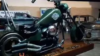 How to build a Harley Davidson metal art sculpture motorcycle handmade