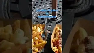 Canadian Poutine VS Italian Poutine at Disney Springs #shorts #poutine  #disneysprings