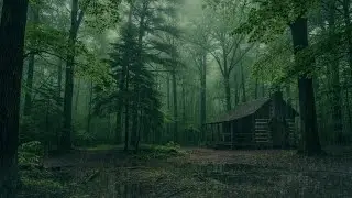 Relaxing Cabin Rain Sounds in Valley 🌧️ Peaceful Cabin Nights | Deep Sleep & Balance 🌙