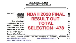 nda 2 2020 final merit list | nda 2020 final result out | nda 2020 final result out